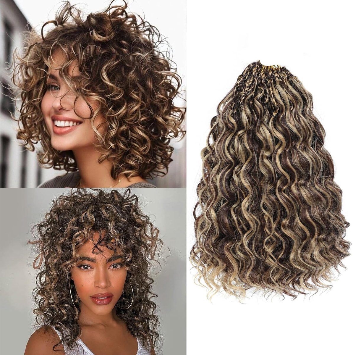 Haakhaar Wavy Crochet Hair 8 Stuks - Boho Krullend - Pre-getwist - Eenvoudig te installeren - ShopVlot