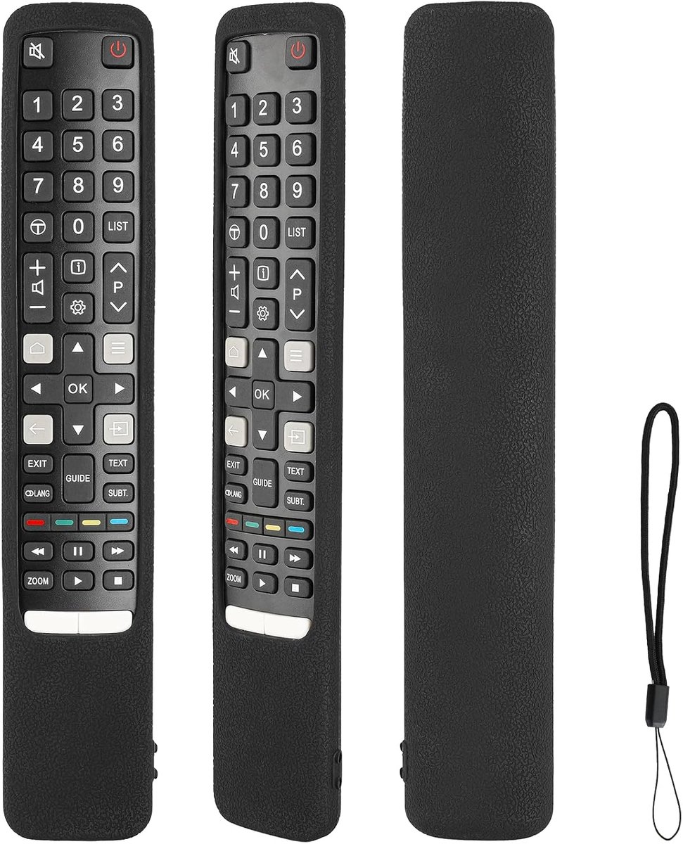 Afstandsbediening hoes compatibel met TCL RC802NU YUI1 - Siliconen - Schokbestendig met lanyard - ShopVlot