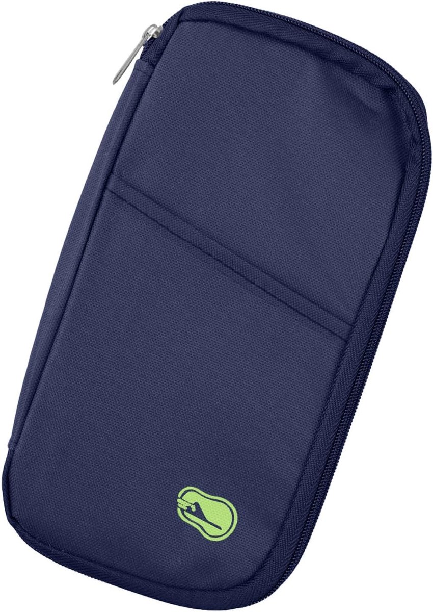 SnelShoppen - Slimme Wallet, Reiswa wallet met Muntvak, Ultra Dun Kaarten Wallet voor Mannen en Vrouwen, Lichtgewicht, Minimalistisch Ontwerp, Marineb