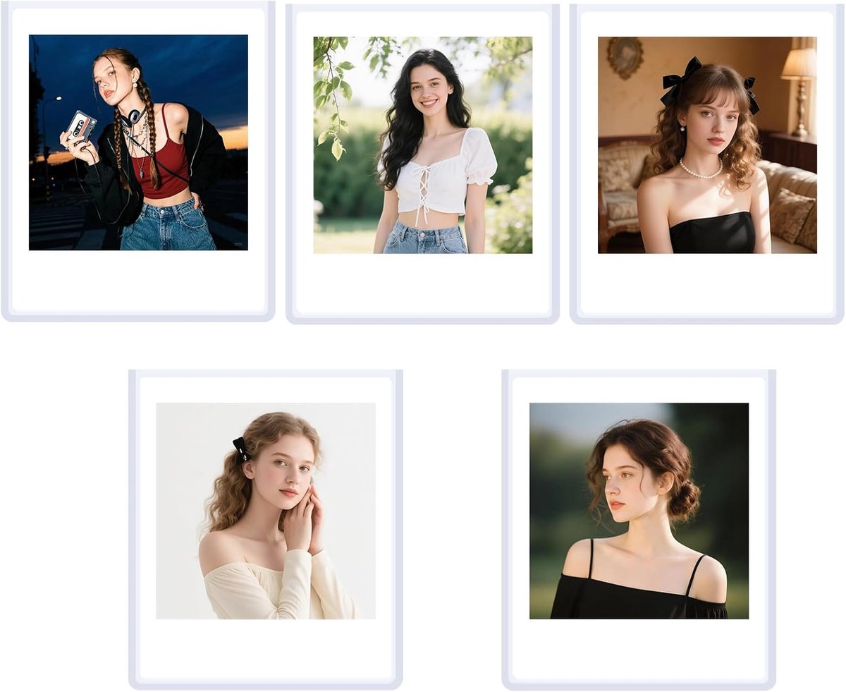 Magnetische Fotolijsten Set van 5 - 3x3.5 Inch - Flexibel PP Materiaal - Voor Fujifilm Instax Square - ShopVlot