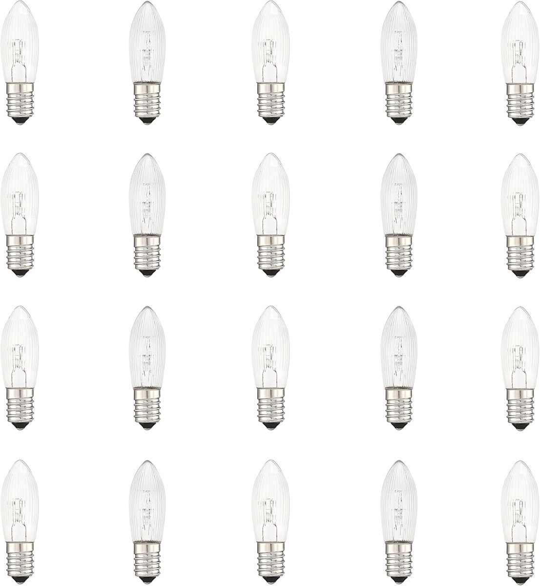 E10 vervangende lampen 20-pack - 23V - 2700K - perfect voor kerstdecoratie - ShopVlot