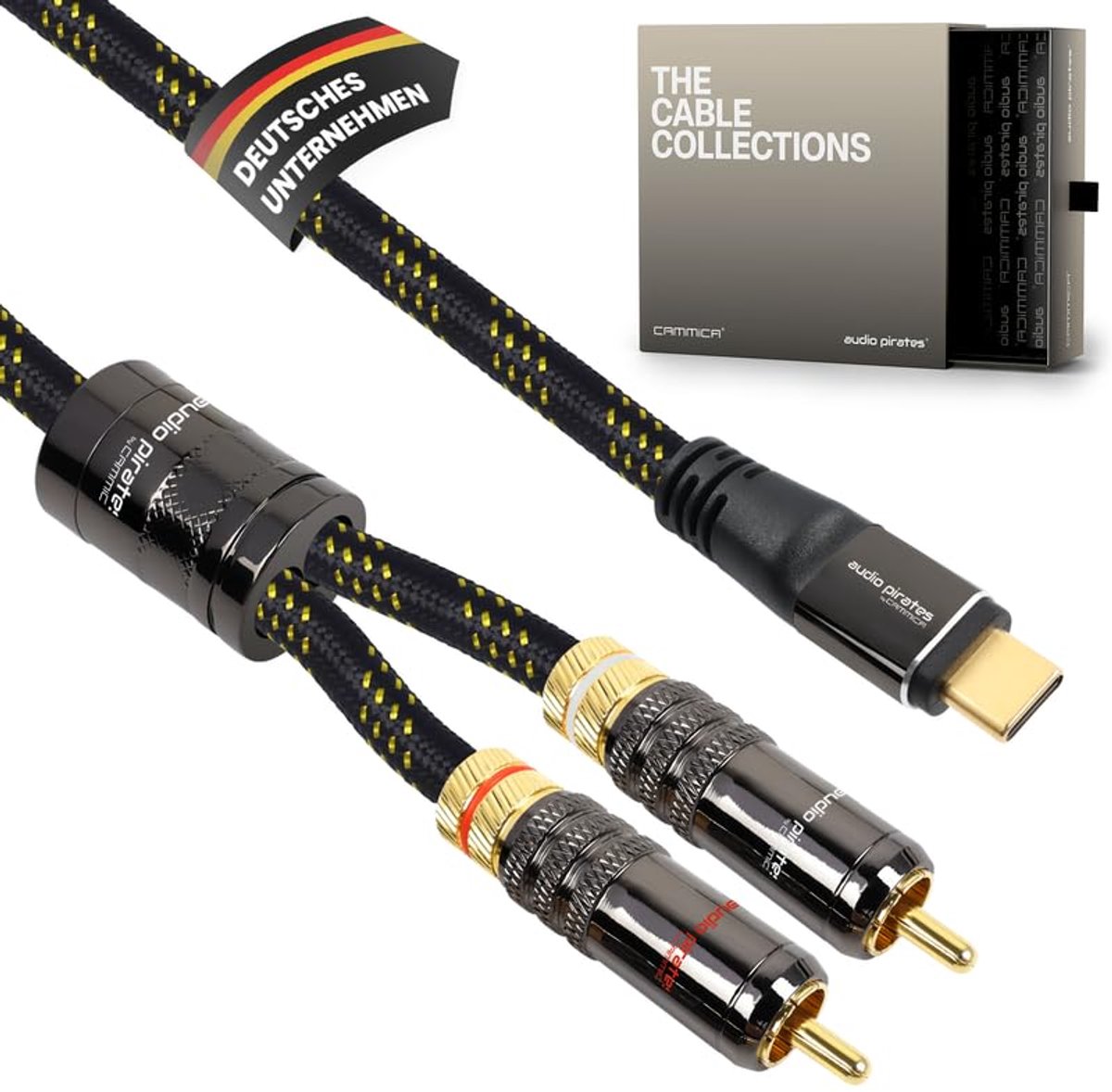 RCA kabel 1m - USB-C naar 2x RCA - Hoogwaardige audio kabel - Voor thuisbioscoop en audio-apparatuur - ShopVlot