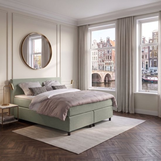 Anno Boxspring Amsterdam Pocketvering Lentegroen 180x200 cm - €895,00