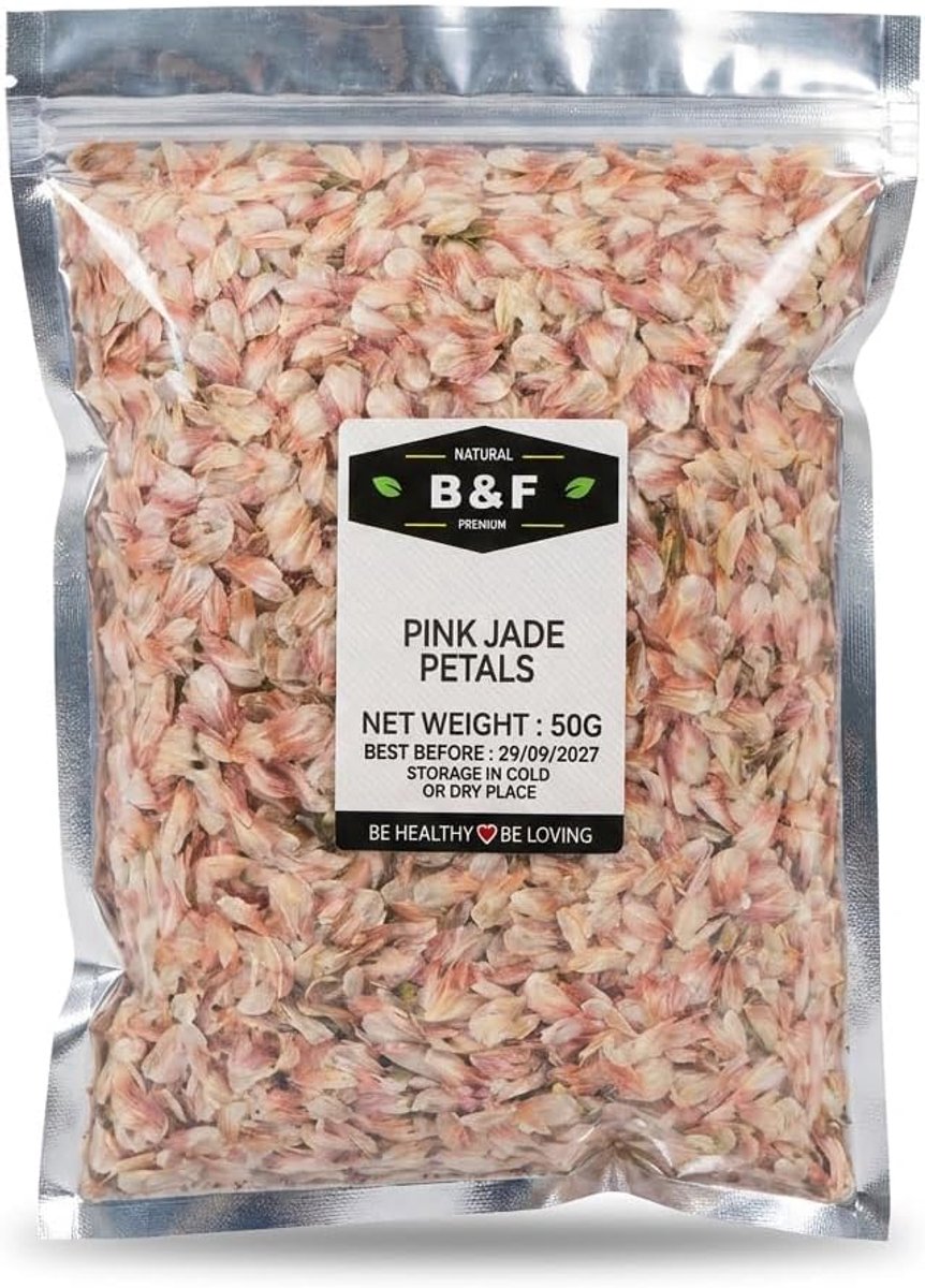 Gedroogde bloemblaadjes 50 g - roze jade - delicate kleur - perfect voor decoratie - ShopVlot