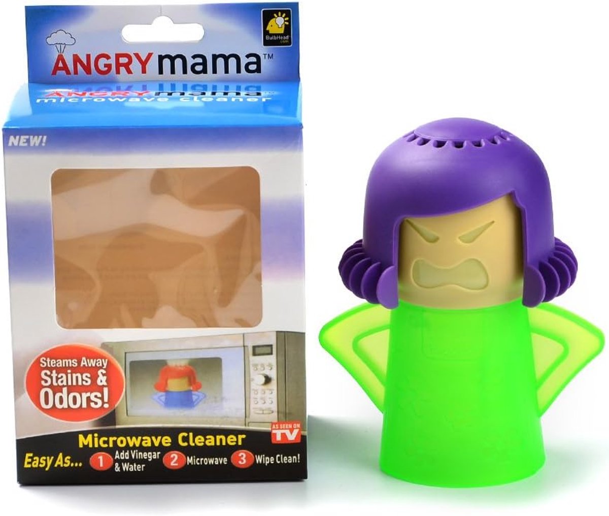 Microwave Cleaner - Angry Mama - Milieuvriendelijk materiaal - Effectieve stoomreiniging - ShopVlot