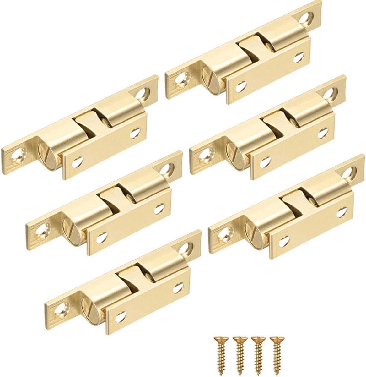 Ball Close Mechanisme 6 Stuks - Verstelbaar Dubbel Bal Sluiting - Massief Messing met Schroeven - SnelShoppen