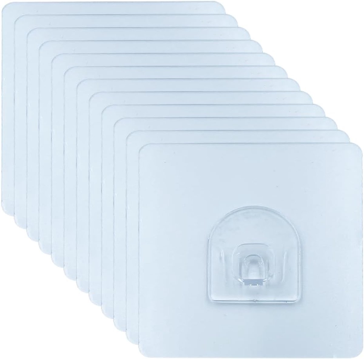 Transparante haakjes 12 stuks - PVC - waterdicht - ideaal voor gladde oppervlakken - SnelShoppen