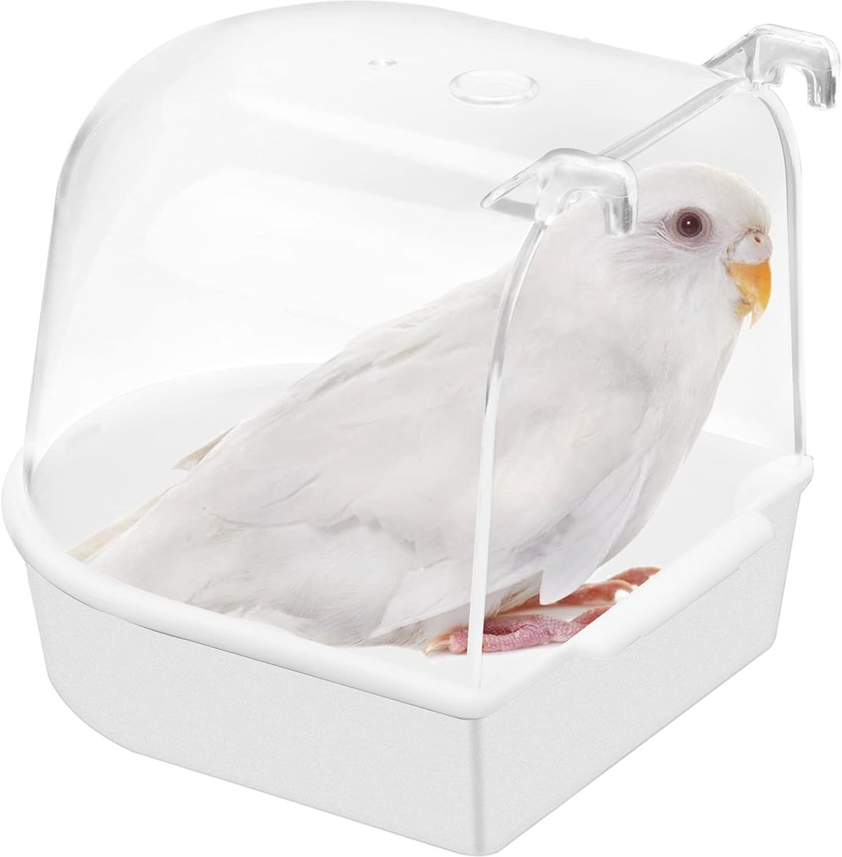 Vogelbad Parrot Badkuip - Hangend - Transparant Acrylaat - Ideaal voor kleine vogels - SnelShoppen