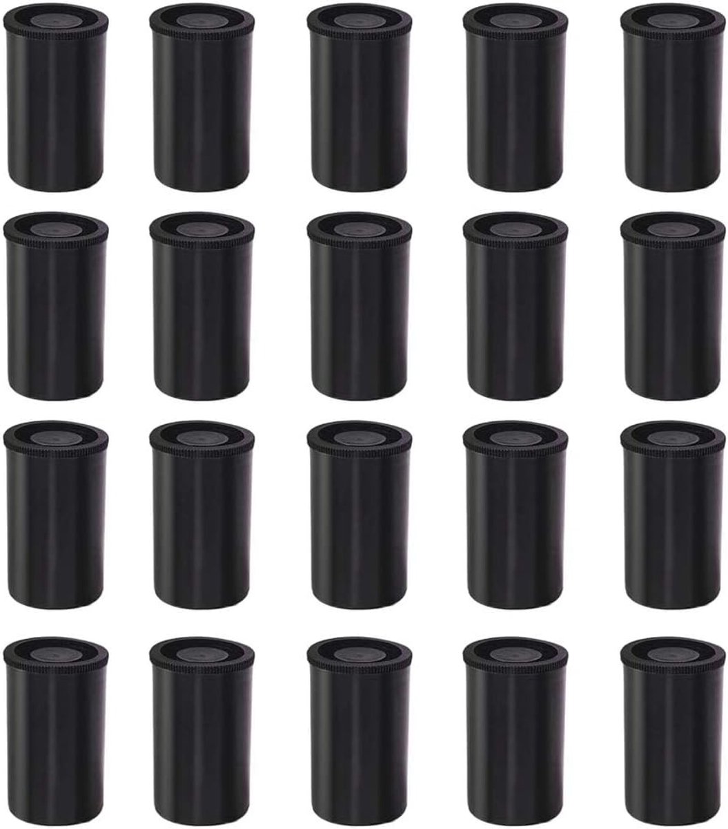 Plastic filmdozen 20 stuks - zwart - met afsluitbare deksel - ideaal voor opslag en bescherming - SnelShoppen