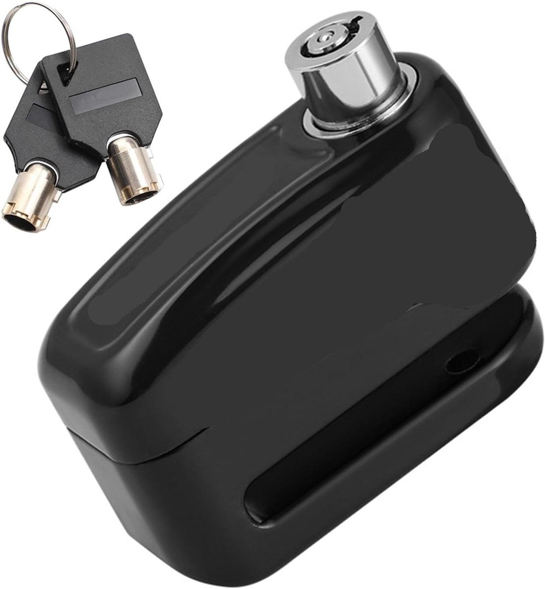 Motorfiets Schijfrem Slot - Alarm Hangslot Rotor - Diefstal Beveiligen - Uniek Slotcilinder Ontwerp - 8 cm - Zwart