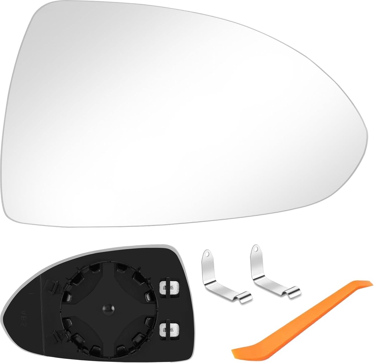 Buitenspiegel glas rechts Opel Corsa D/E - verwarmd - asferisch - perfecte vervanging - SnelShoppen