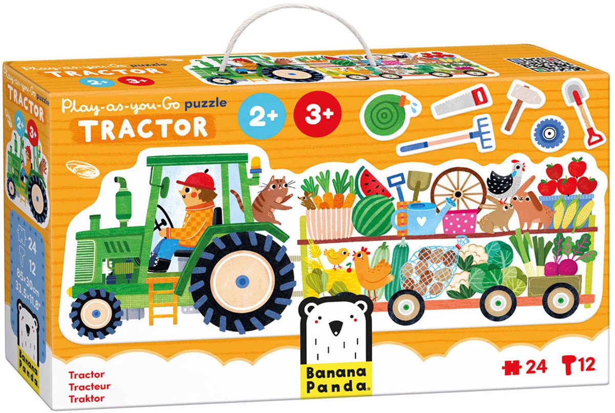 Banana Panda - Play-as-you-go Puzzel Traktor - 24st.