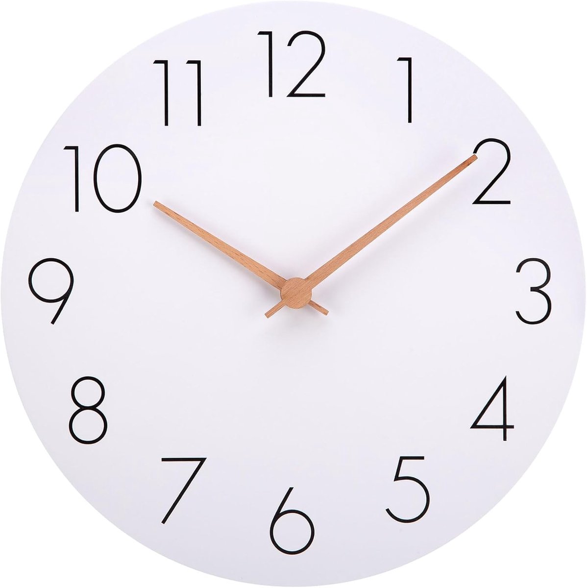 Wandklok 30cm - MDF Hout - Stil en Modern - Gemakkelijk af te lezen - SnelShoppen