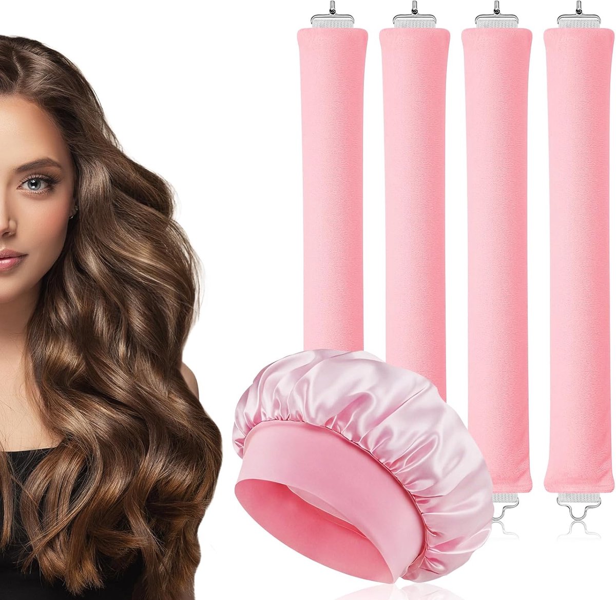 Krulbanden set 5 stuks - Heatless krullen zonder hitte - Gezonde volume en stijl - Ideaal voor 's nachts - SnelShoppen