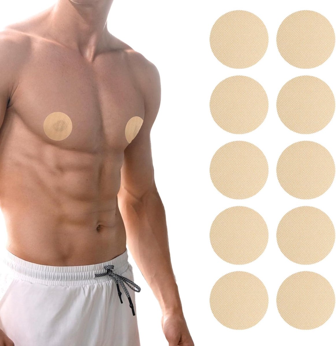 Nipple pads voor mannen - 300 stuks - waterdicht - ademend - bescherming tijdens het hardlopen - SnelShoppen