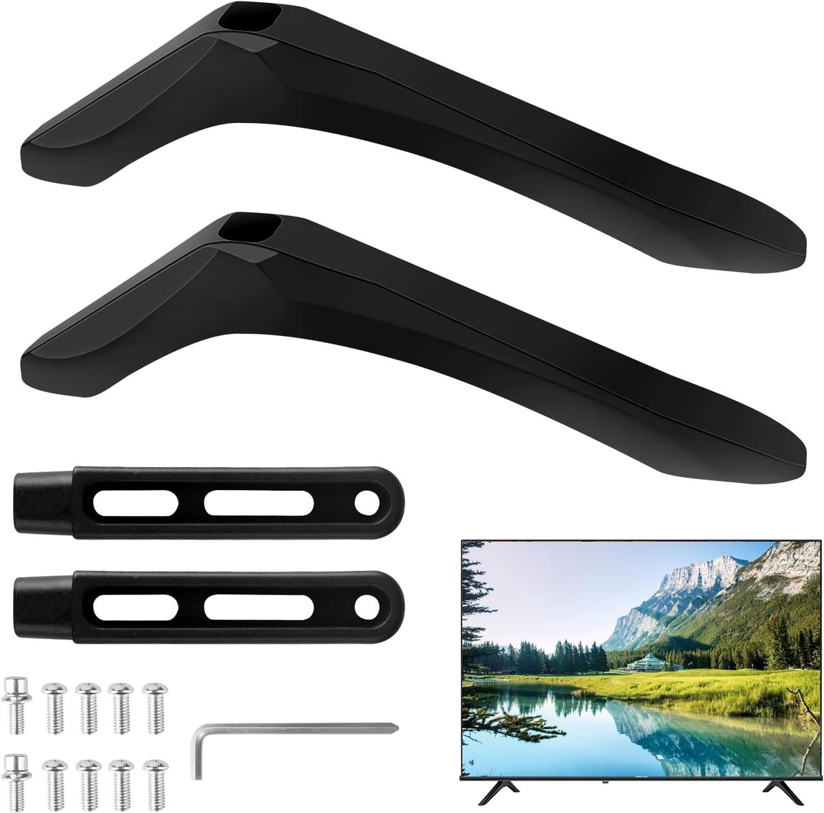 TV standaard 32 tot 65 inch - universele tv-poot - vervangingsset - geschikt voor 45 kg - ShopVlot