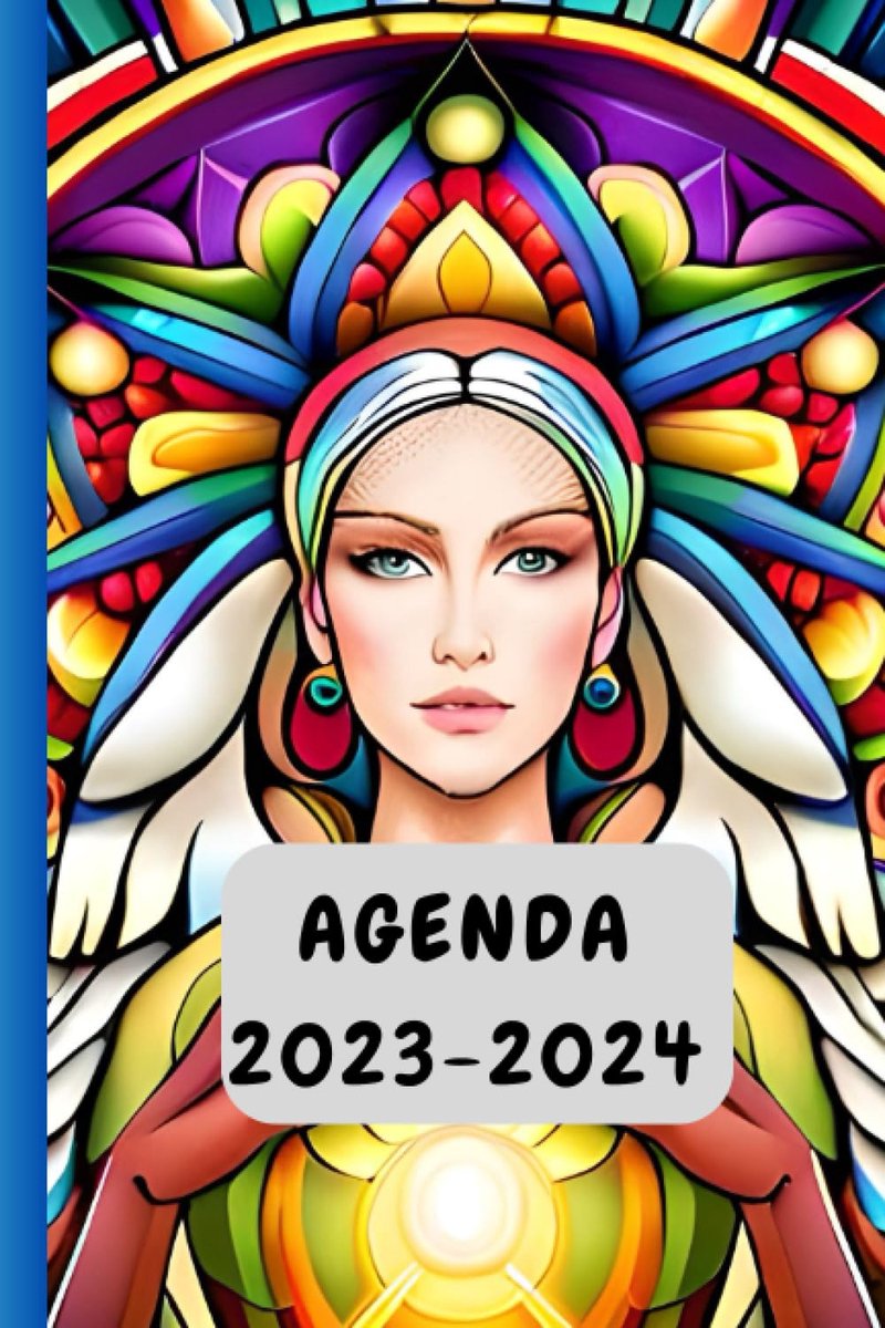 Agenda 2023-2024 - A5 formaat - Thema engelen en positieve affirmaties - Inspireer jezelf dagelijks - ShopVlot
