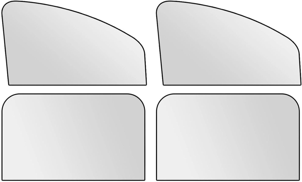 Zonneschermen voor baby's - 4 stuks - polyester zwart - uv-bescherming voor veilig rijden - ShopVlot
