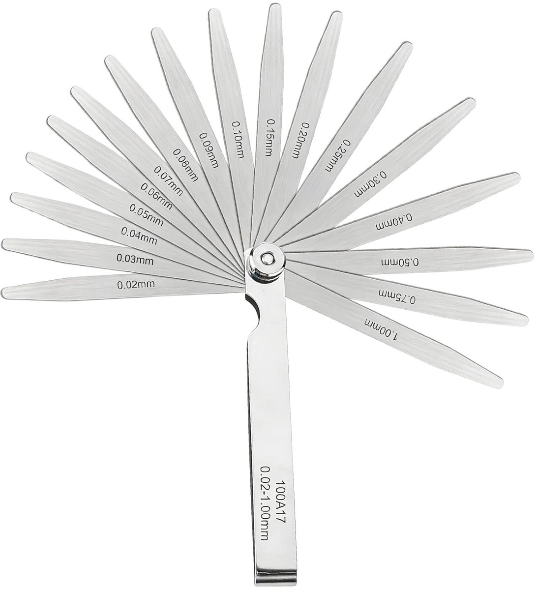 Dikte gauge set 0.02-1.0 mm - roestvrij staal - hoge precisie - ideaal voor werkplaats en DIY - ShopVlot