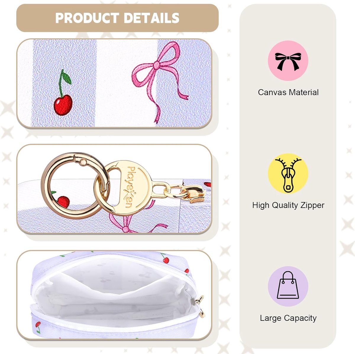 Make-uptassen voor meisjes - 2 kleine organizers - zwart en beige - ideaal voor menstruatieproducten - ShopVlot