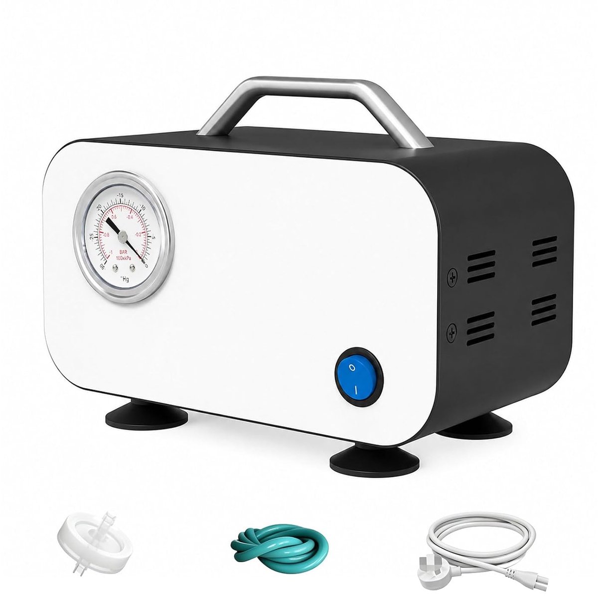 Membraanvacuümpomp 10 l/min - Olievrij - Stil en onderhoudsvrij - Ideaal voor laboratoriumfiltratie - ShopVlot
