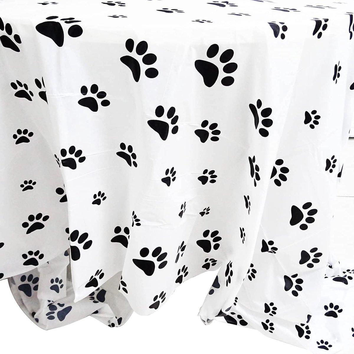 Tafelkleed 120x180cm - Plastic - Puppy Pootjes - Ideaal voor hondenfeestje - ShopVlot