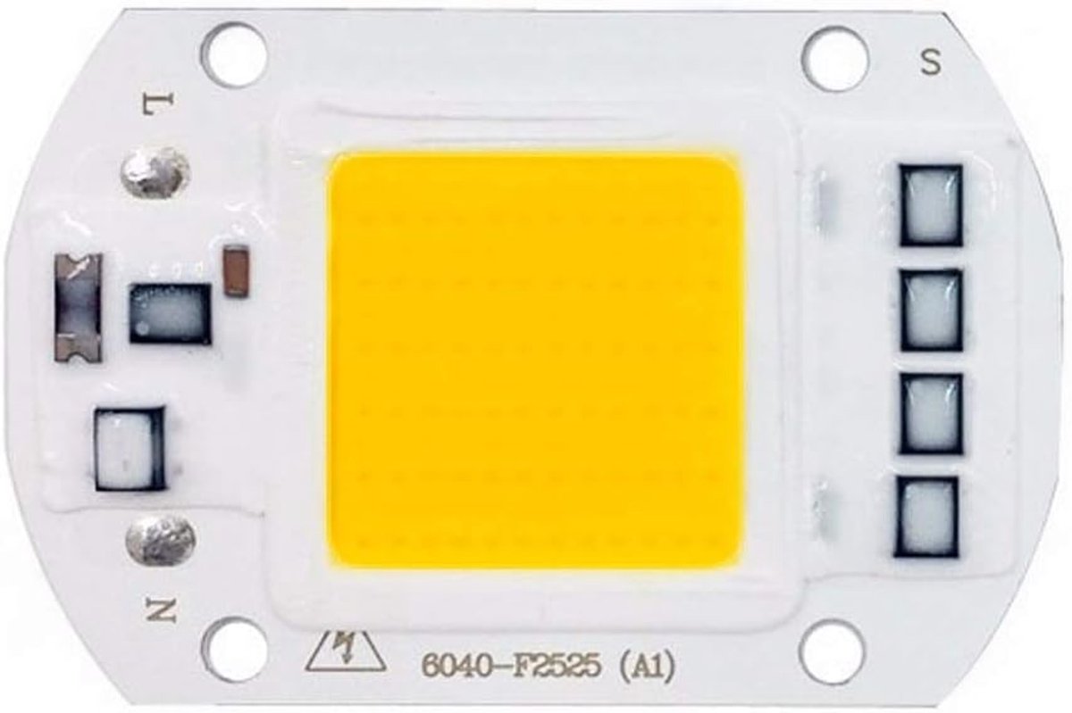 LED COB Chip 50W - Rectangular - Warm Wit - Voor DIY Spotlights - ShopVlot