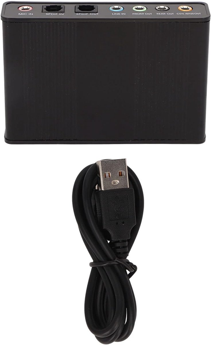 USB Geluidskaart 5.1 - 6 Kanalen - Externe Adapter - Ideaal voor PC Audio - ShopVlot