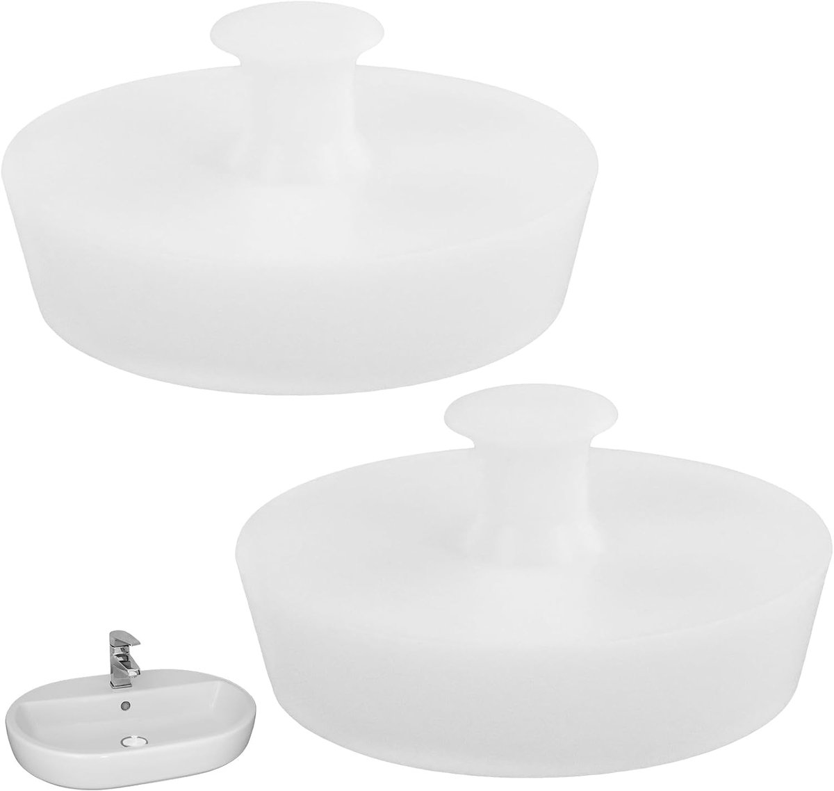 Afvoerstop 50,5 x 45,5 mm - Silicone Stopper met Handvat - Universele Afvoerplug - Voor Keuken en Badkamer - ShopVlot