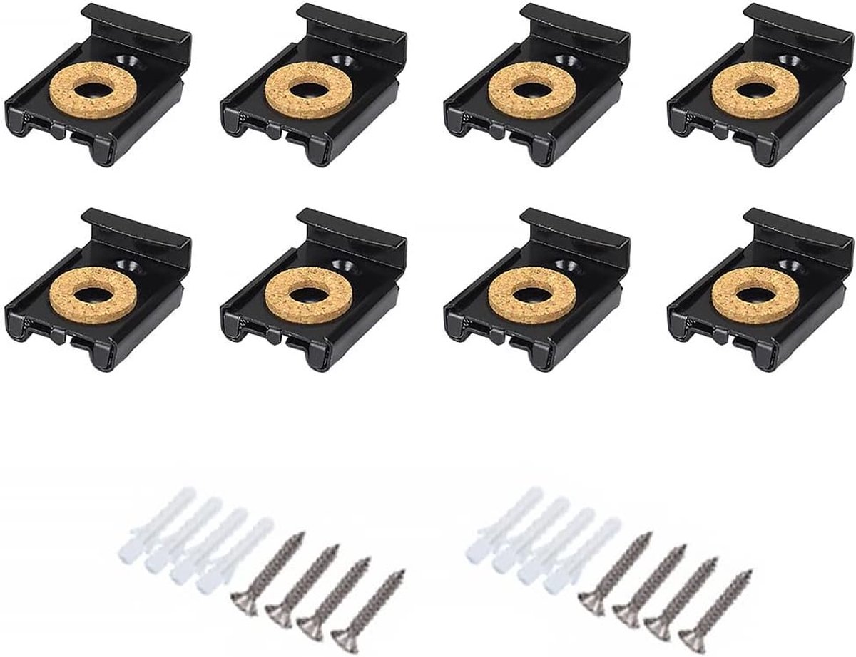 Spiegels bevestigingsset 8 stuks - frameloos - spring geladen - eenvoudig te monteren - ShopVlot