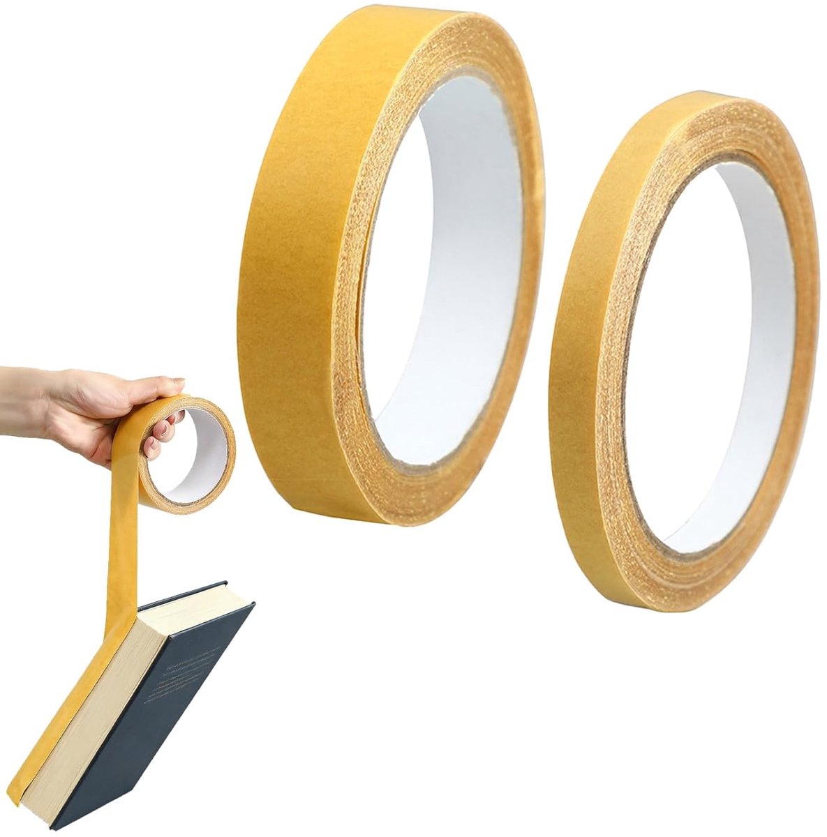 Dubbelzijdig plakband 4 stuks - extra sterk - antislip tape - ideaal voor tapijt en gordijnen - ShopVlot