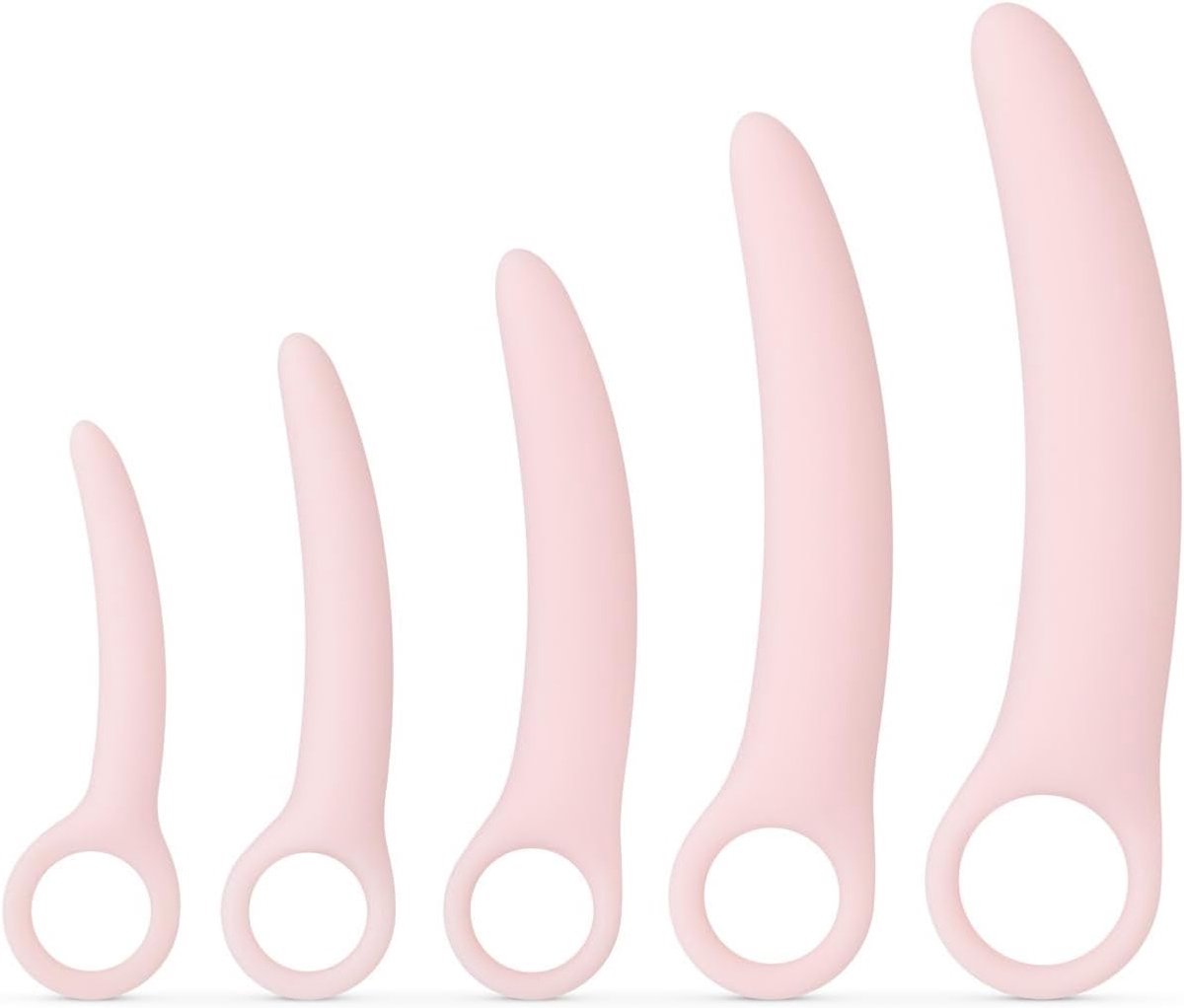 Vaginale dilator set 5-delig - flexibel materiaal - met trekring - helpt tegen vaginismus - ShopVlot