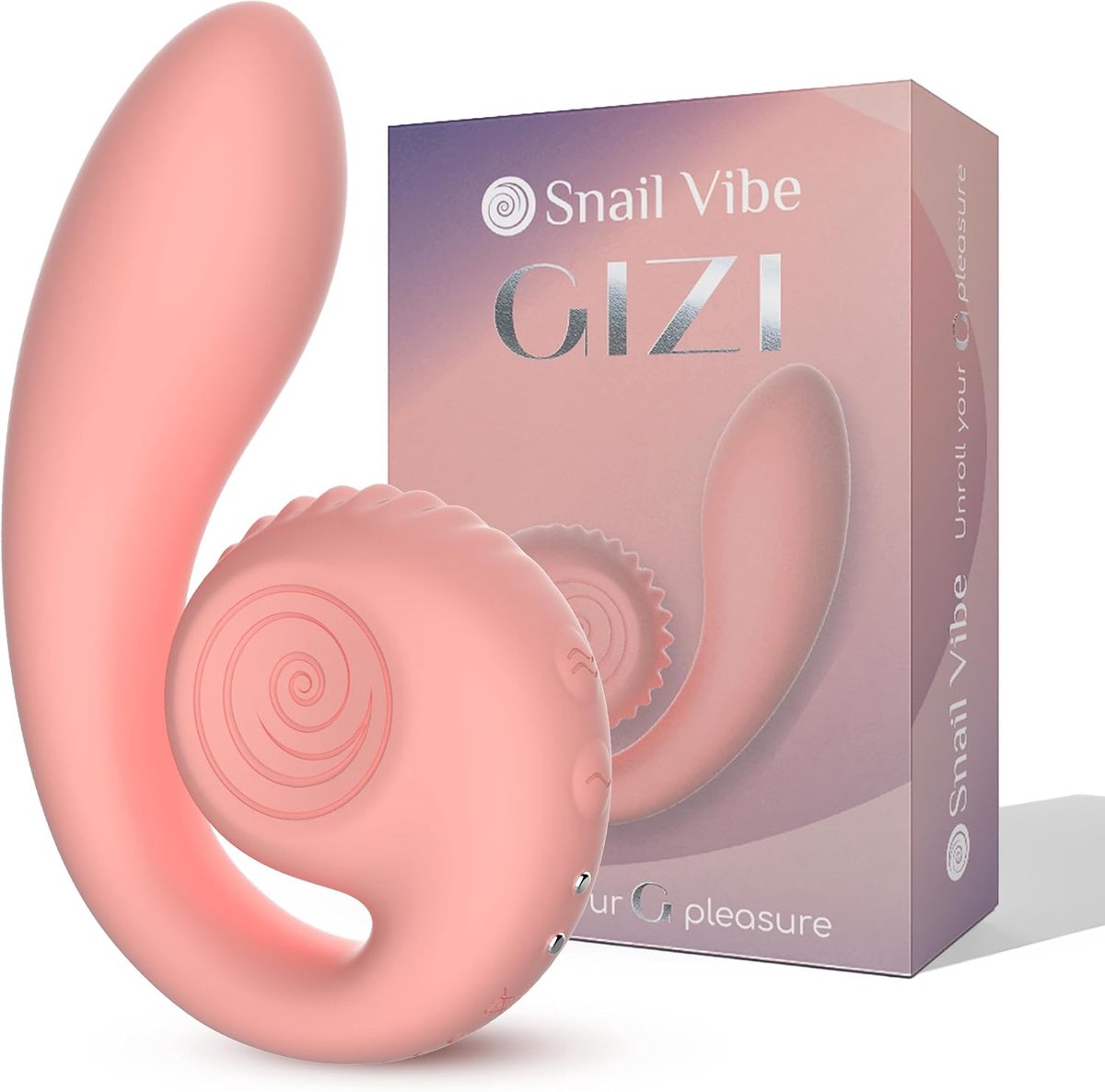 Vibrator duo - flexibel - perzikroze - stimuleert vagina en clitoris - ShopVlot