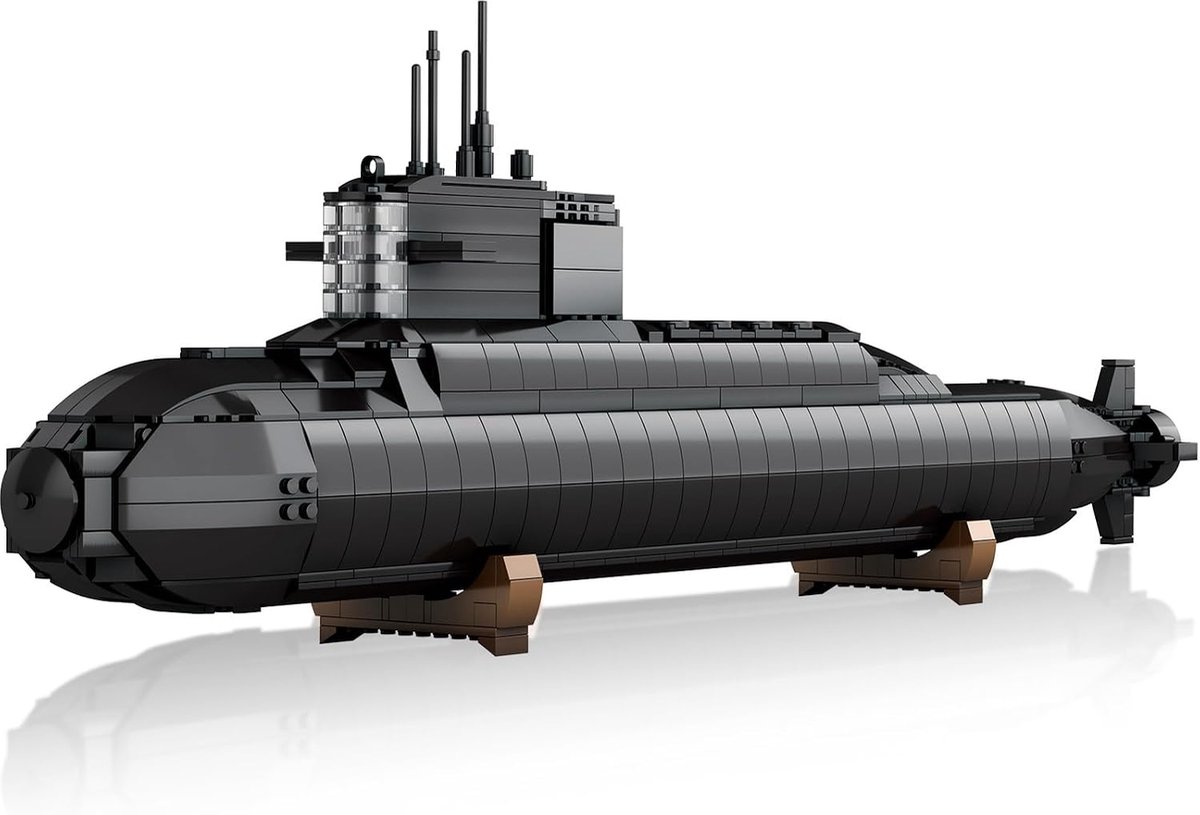 Bouwdoos atoomonderzeeboot 1498 stuks - militaire model met verlichting - uniek ontwerp - ShopVlot