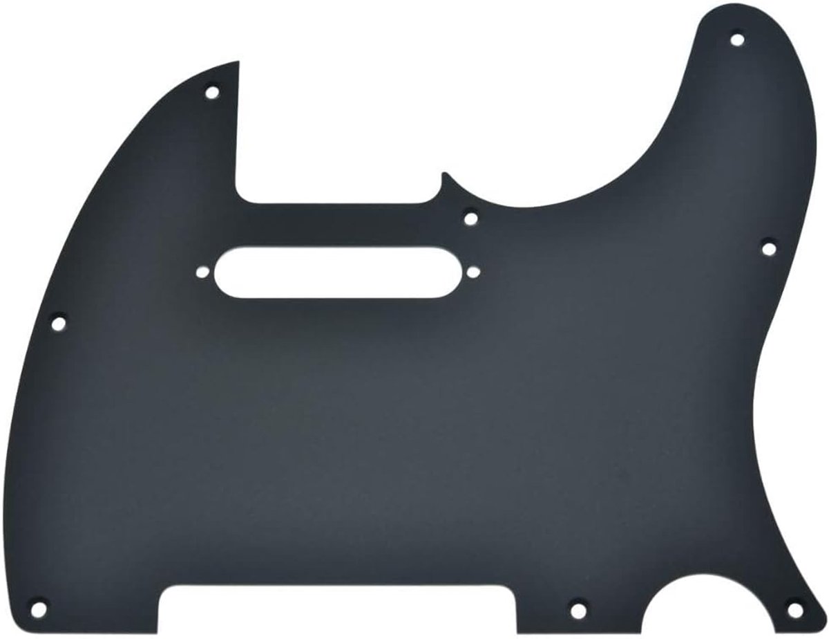 Pickguard Telecaster 8-Holes - Matte Aluminium - Anodized Zwart - Perfect voor Tele-gitaren - ShopVlot
