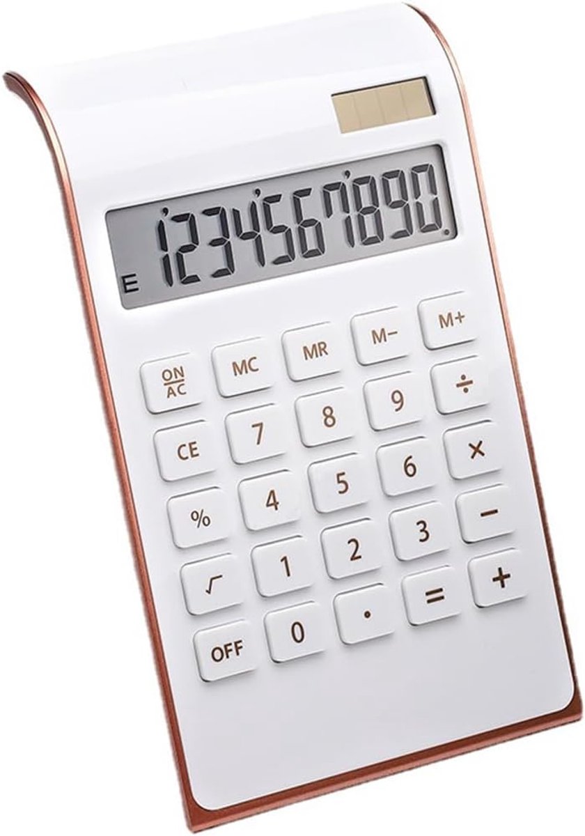 Calculator 10 cijfers - elegant slank ontwerp - rosegoud - perfect voor kantoor of thuis - ShopVlot