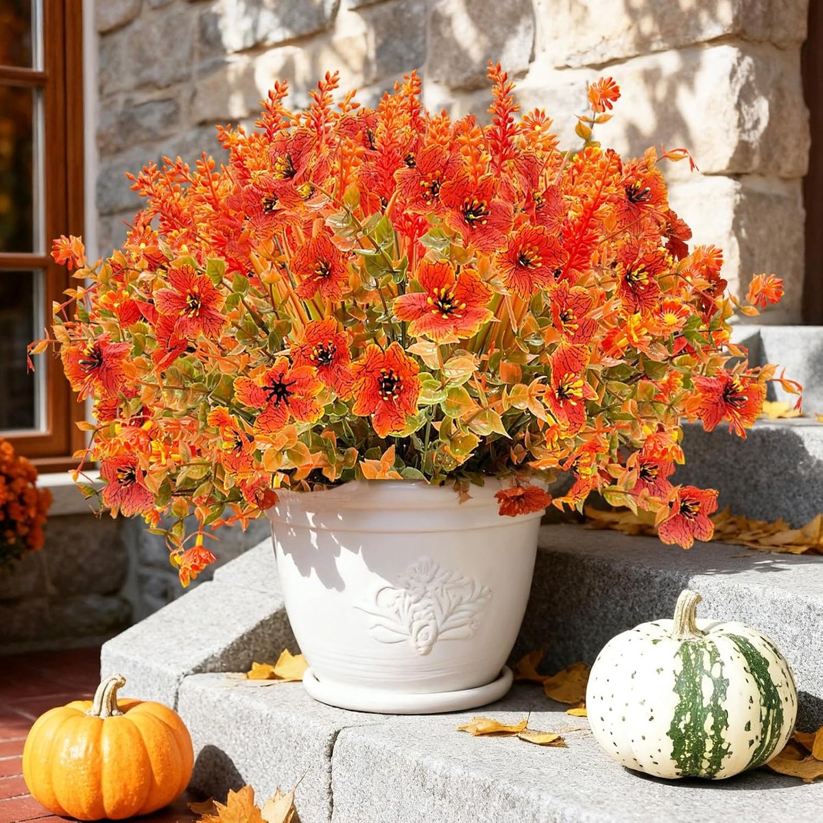Kunstmatige herfst bloemen set van 6 - Herfst boeket - Weerbestendige decoratie - Voor sfeervolle herfstversiering - ShopVlot
