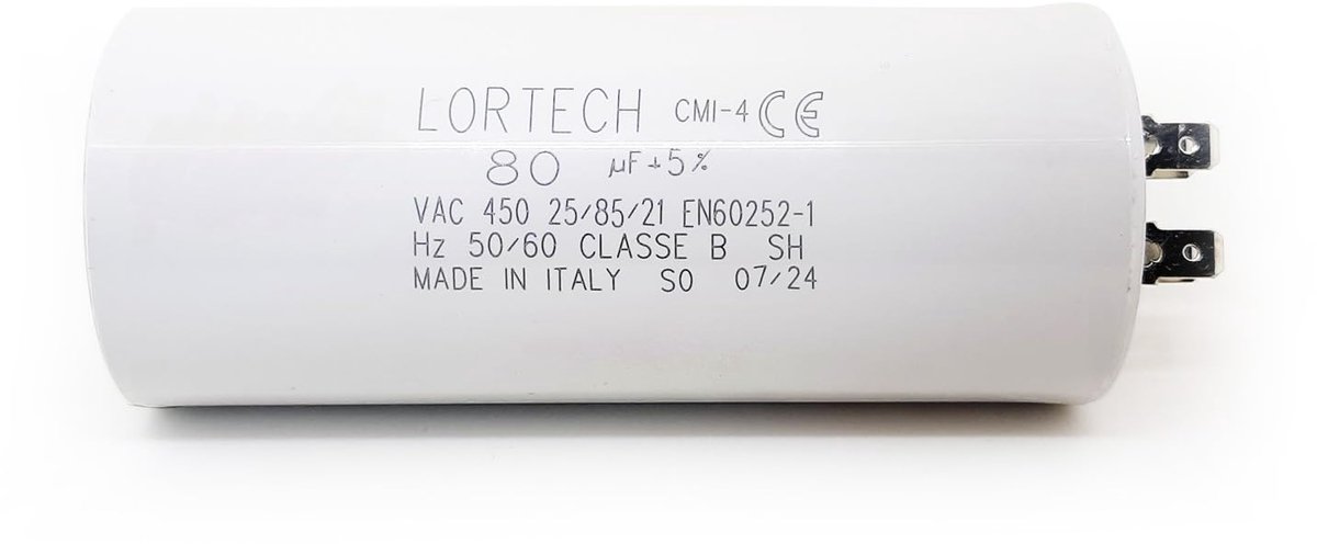 Permanent condensator 80 µF - 450 V - dual kabeluitgangen - vervangend voor diverse series - ShopVlot