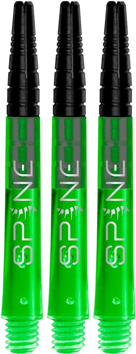 Dart shafts medium - Bull's Spine Green - robuust plastic - voor langdurige prestaties - ShopVlot