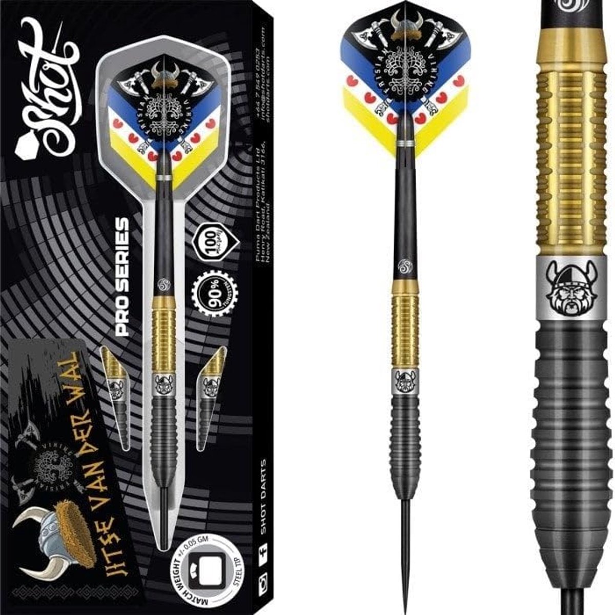 Dart set 90% tungsten - professionele steel tip darts - voor bristle dartboard - perfect voor toernooien - ShopVlot