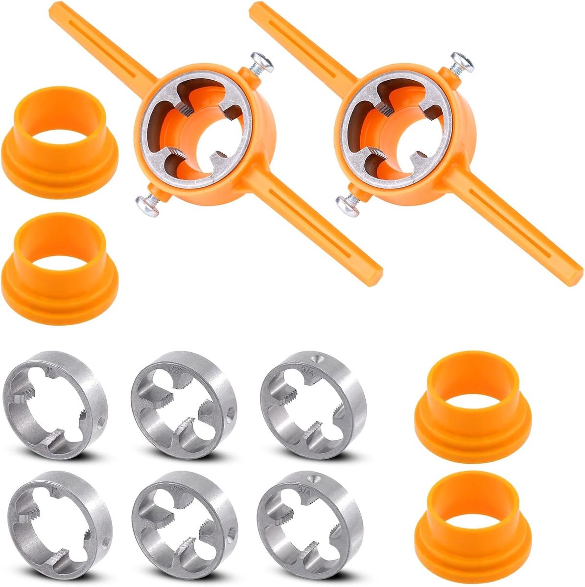 PVC draadmaker gereedschapset 12-delig - kunststof handgreep - staal voor sanitair - ShopVlot