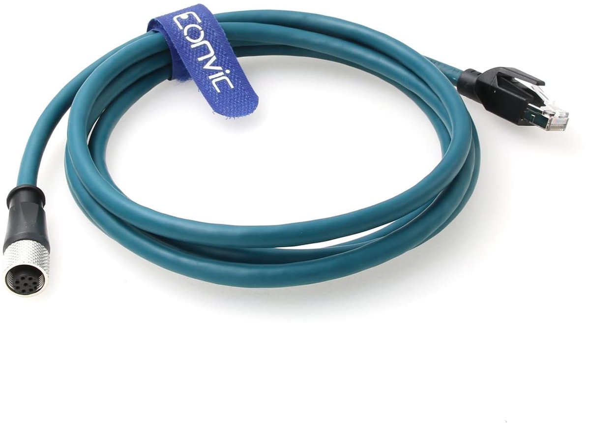 M12 Ethernet Kabel 2M - 8 Pin A Code - Hoogflexibel - Waterdicht voor industriële toepassingen - ShopVlot