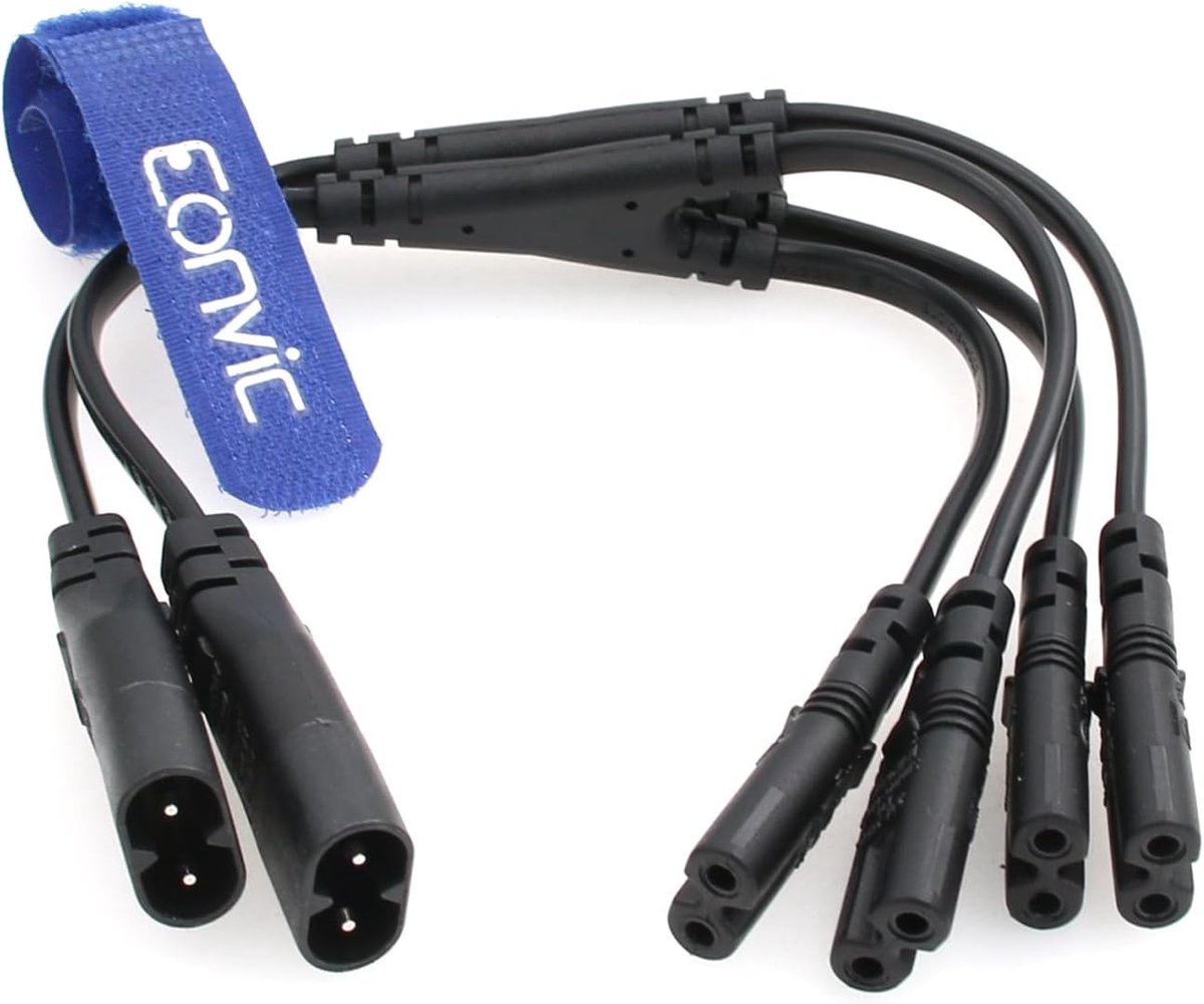 Y Splitter AC stroomkabel - 2x C7 female - 30CM - 10A-125V voor LED TV en monitor - ShopVlot