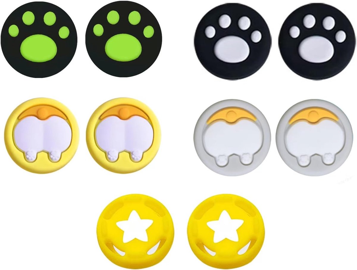 Joystick Caps - Silicone - Dierenmotieven - Verbeterde nauwkeurigheid voor Switch - ShopVlot