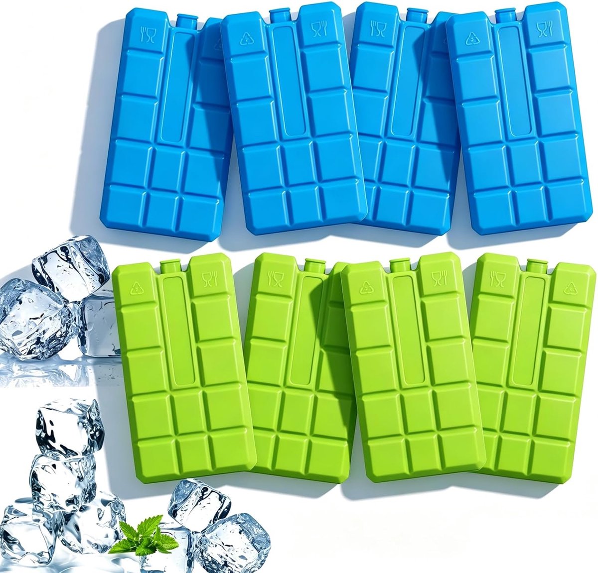 Koelblokken set 200 ml - herbruikbare koelelementen - ruimtebesparend - ideaal voor picknick - ShopVlot