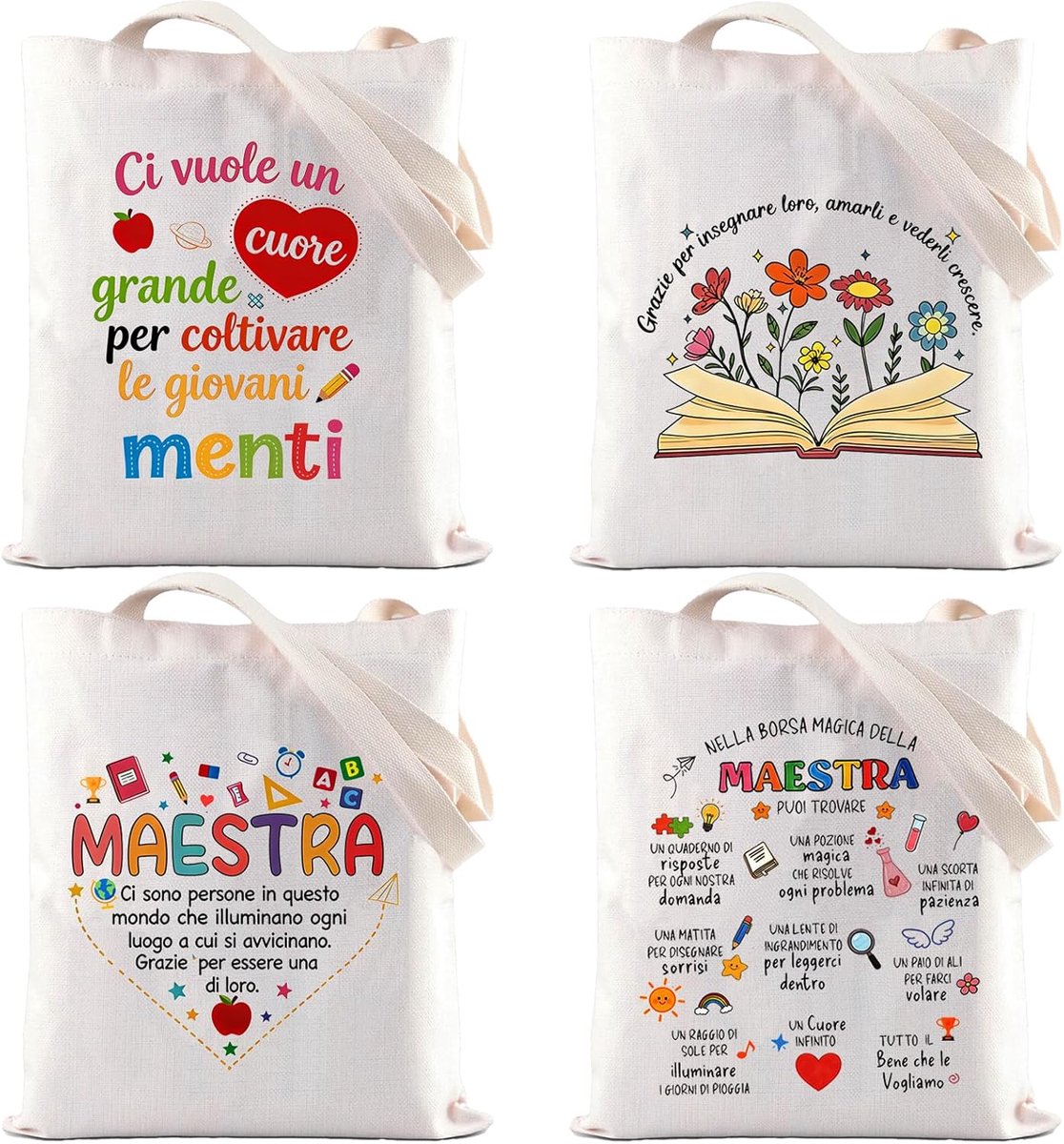 Afscheidsgeschenk opvoeder lerares hart tasje - gepersonaliseerd - uniek ontwerp - blijvende herinnering - ShopVlot