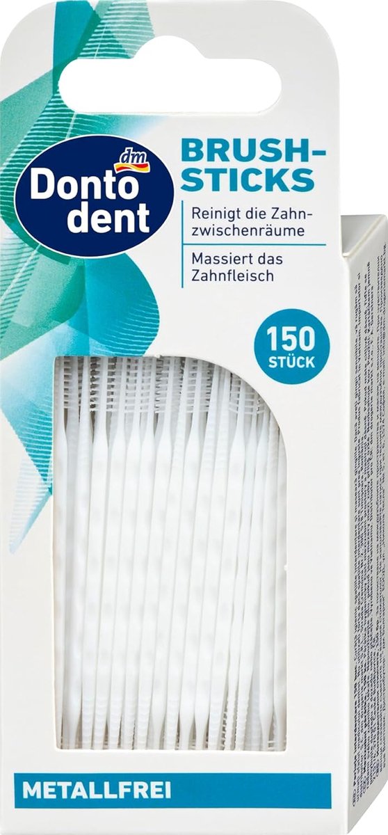 Tandenborstelsticks 150 stuks - reinigt interdentale ruimtes - masseert het tandvlees - voor optimale mondhygiëne - ShopVlot
