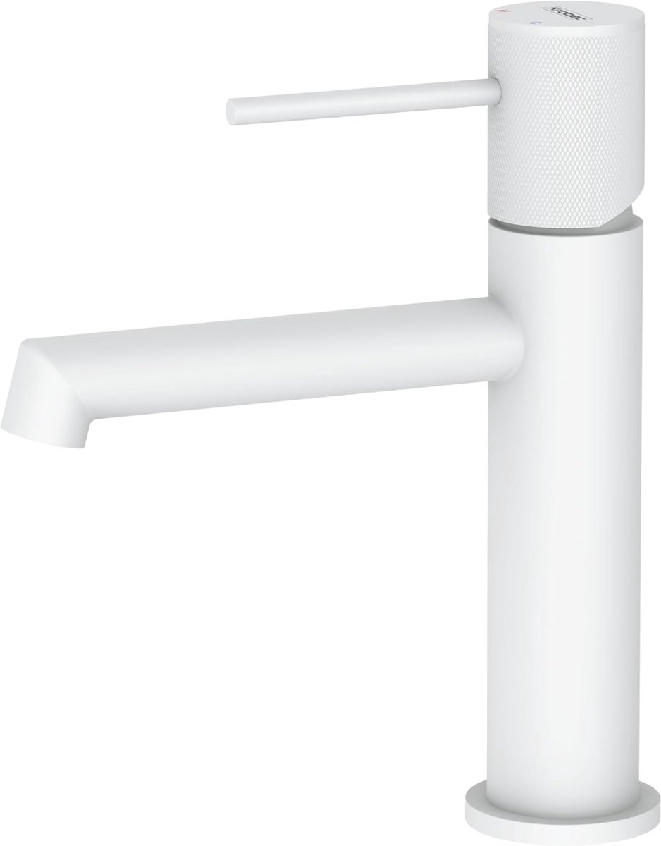 Basin kraan voor badkamer - enkele hendel mengkraan - mat wit - modern design en duurzaam - ShopVlot