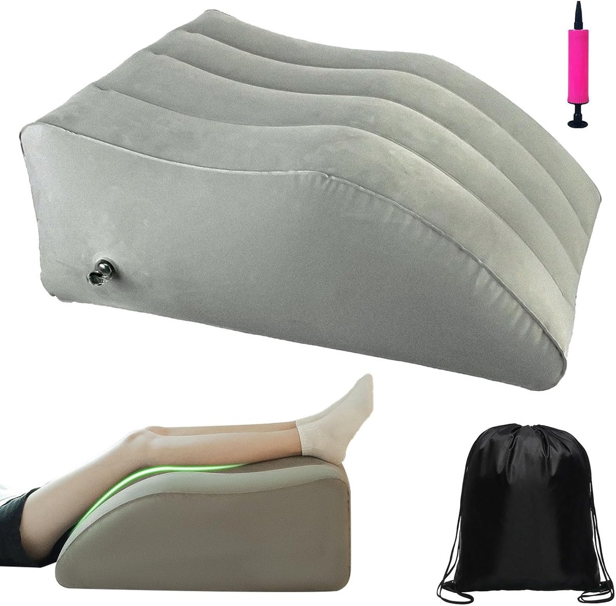 Beenkussen Hoog Kussen - PVC Materiaal - Ergonomisch Ontwerp - Bevorderd Slaapcomfort - ShopVlot