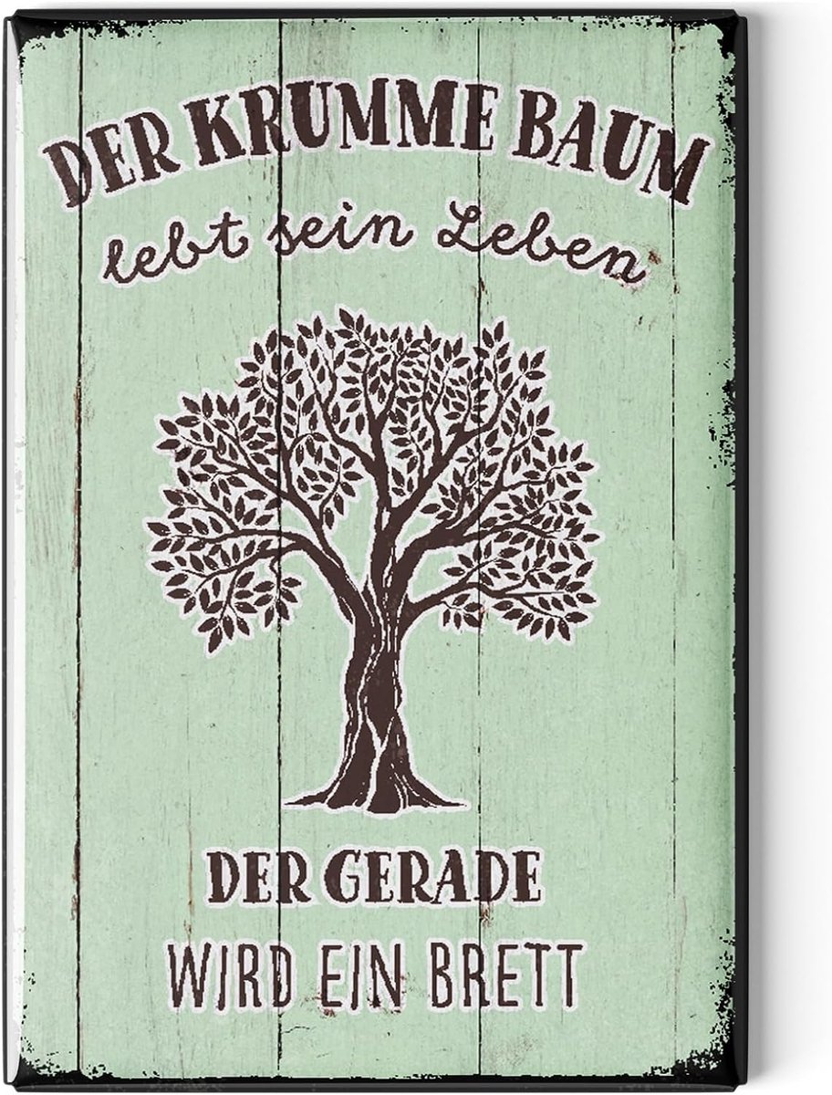 Magneten grappig 8x5.5 cm - Krummer Tree leeft zijn leven - retro ontwerp - vrolijke aanvulling voor je keuken - ShopVlot